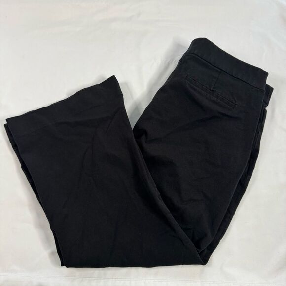 J Crew Factory Kelsey Flare Pant Size 12 Black Cropped Stretch Office Minimalist - Picture 10 of 11